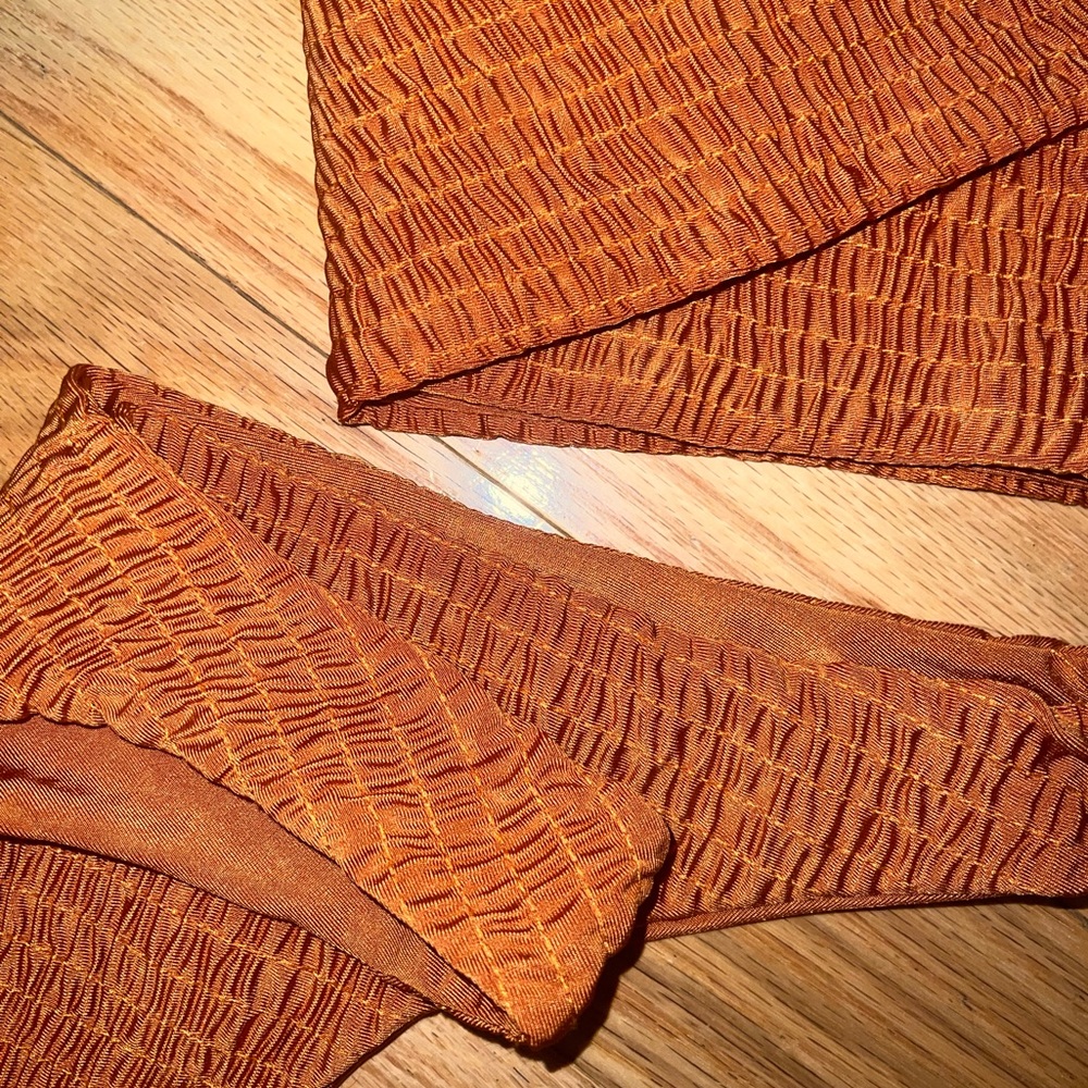 Copper/Rust-Colored Textured Bikini - Picture 3 of 5
